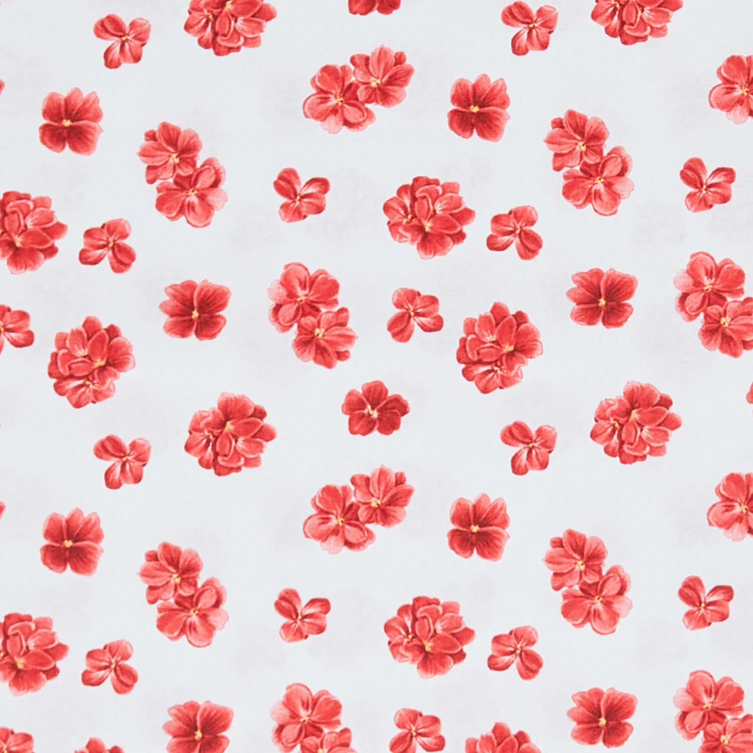Betty's Geraniums - Petals White 2 Yard Cut - Image 2