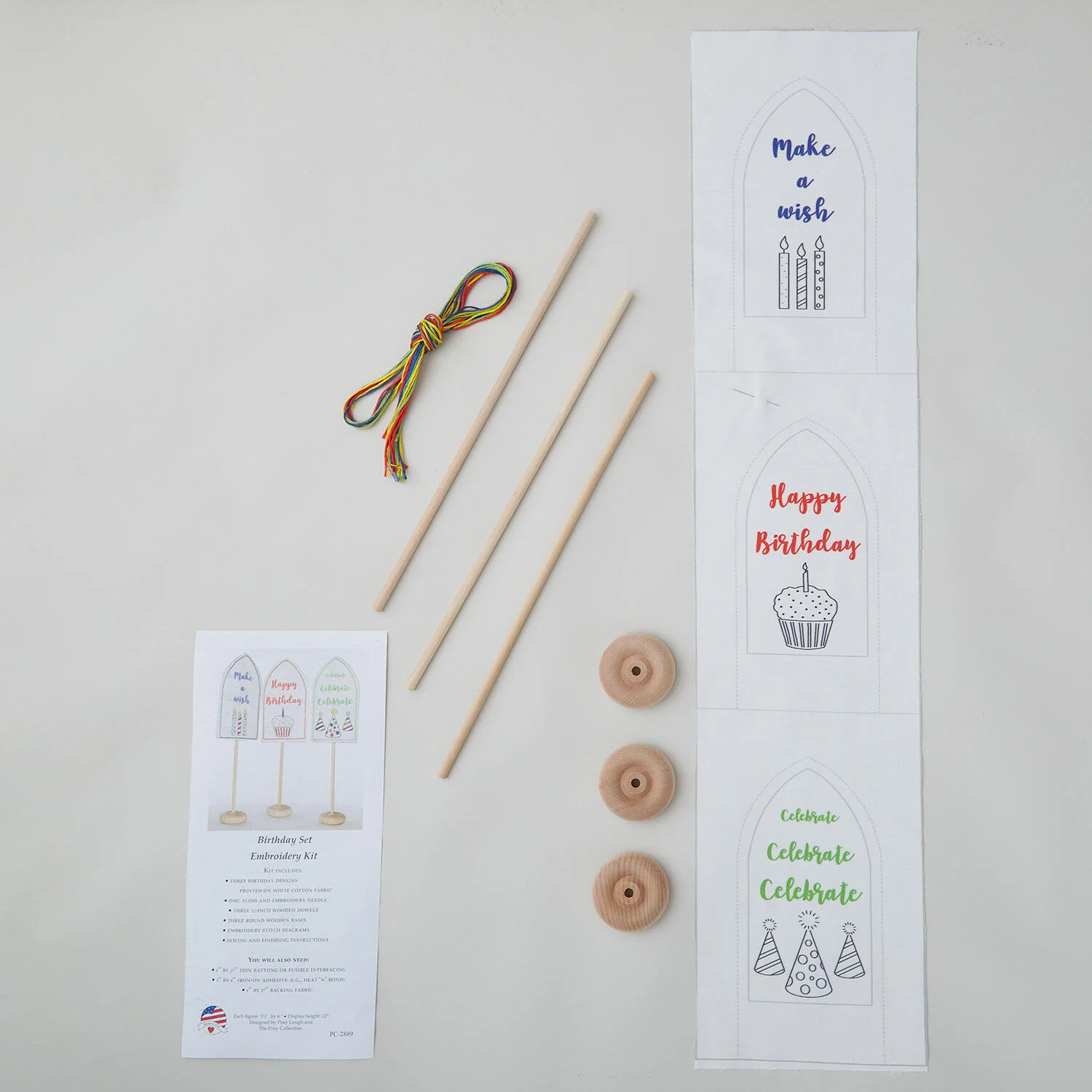 Birthday Trio Embroidery Kit - Image 3