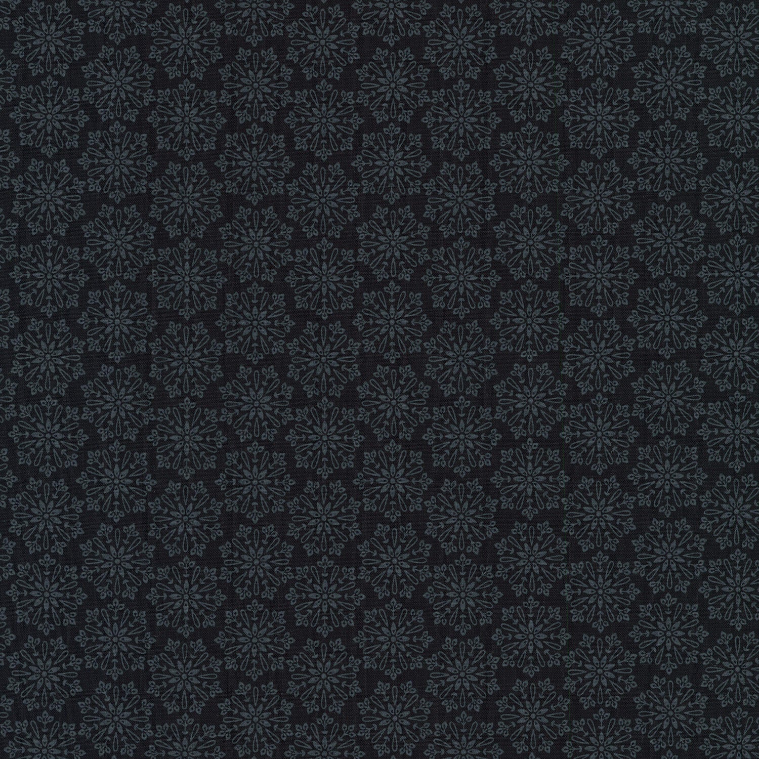 Blackout - Snowflake Black Yardage