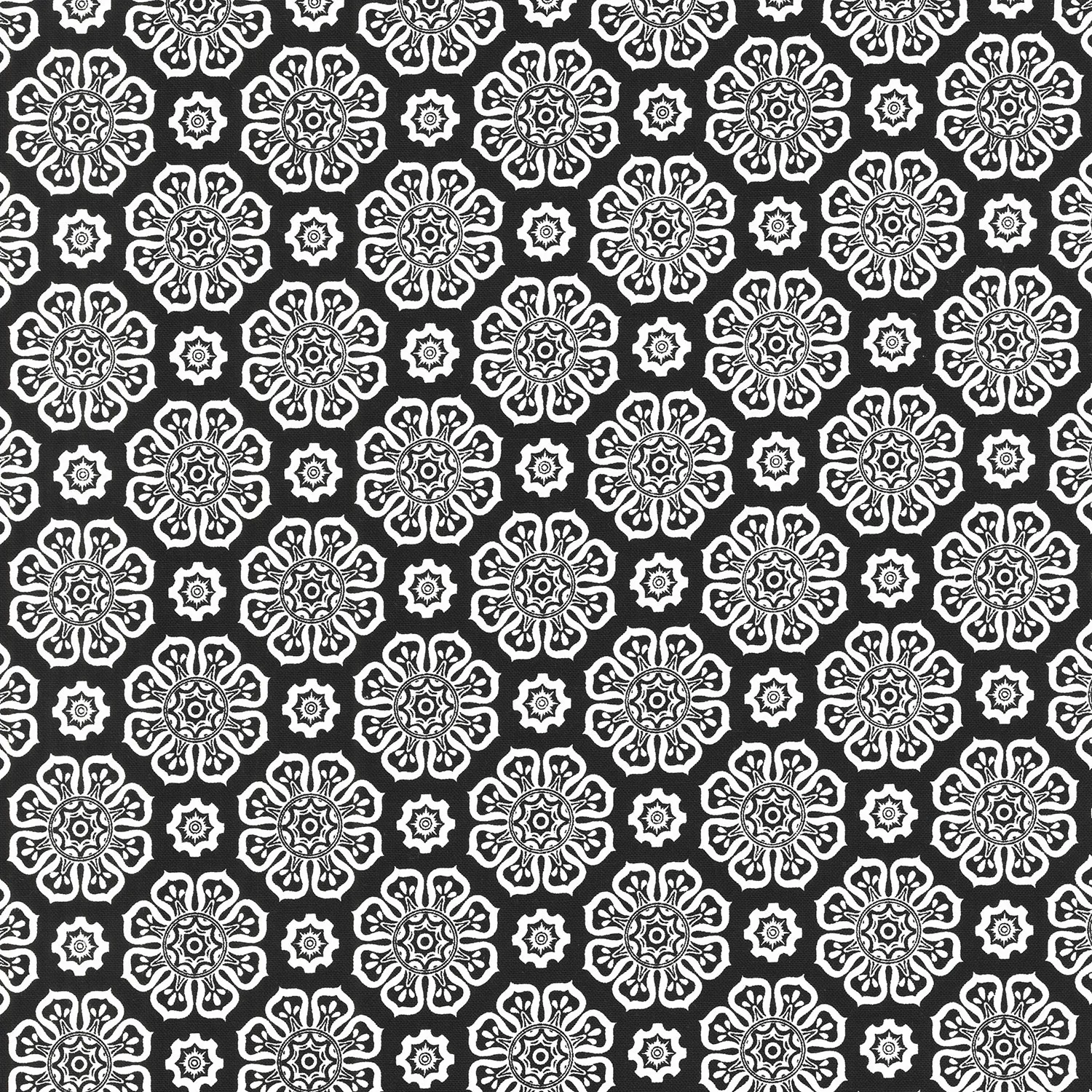 Blackout - Flowers Jet Yardage