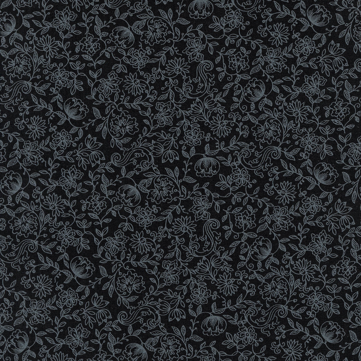 Blackout - Vines Black Yardage