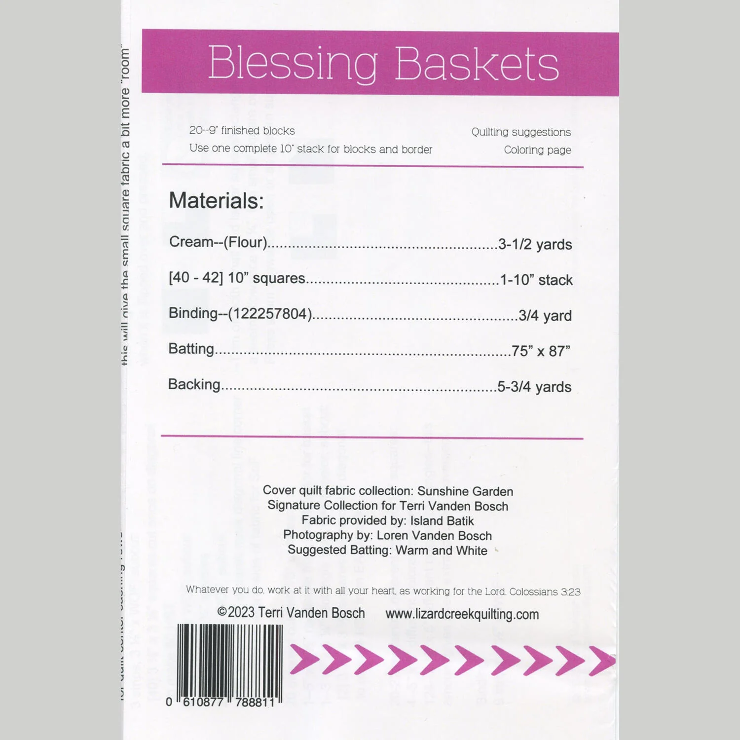 Blessing Baskets Quilt Pattern - Image 2