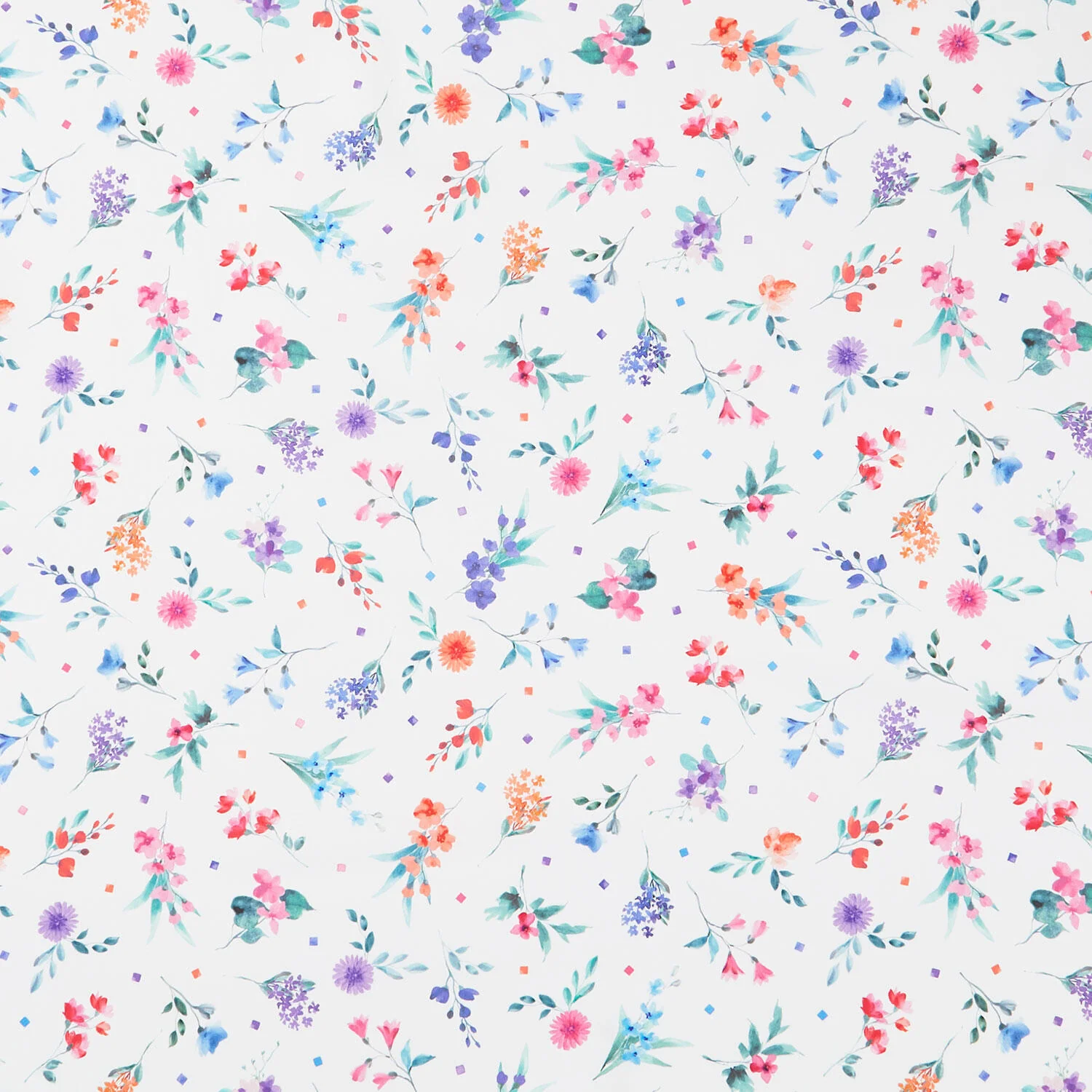 Bloom Bright - Tossed Flowers Multi Yardage