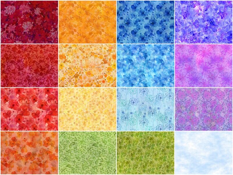 Blooming Day & Night 10" Squares - Image 3