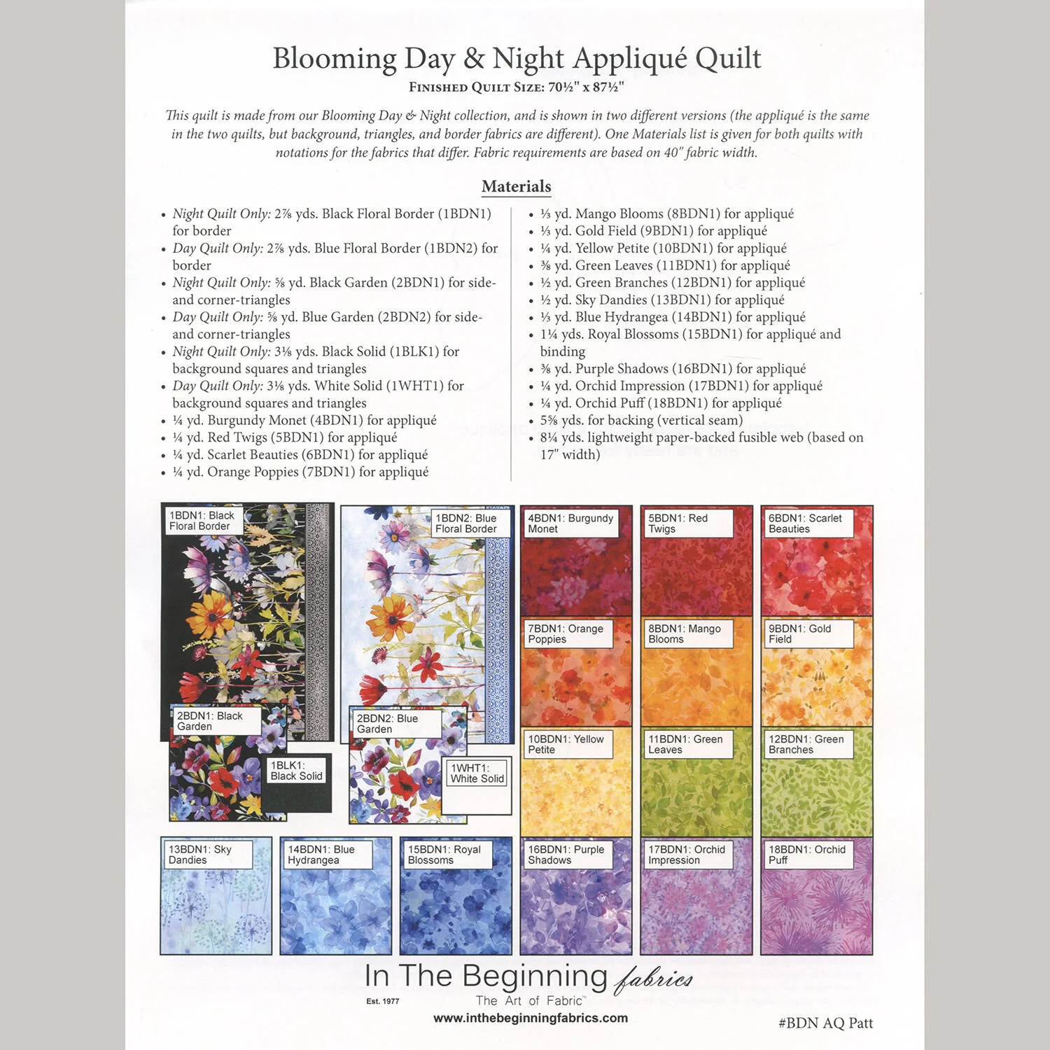 Blooming Day & Night Quilt Pattern - Image 4