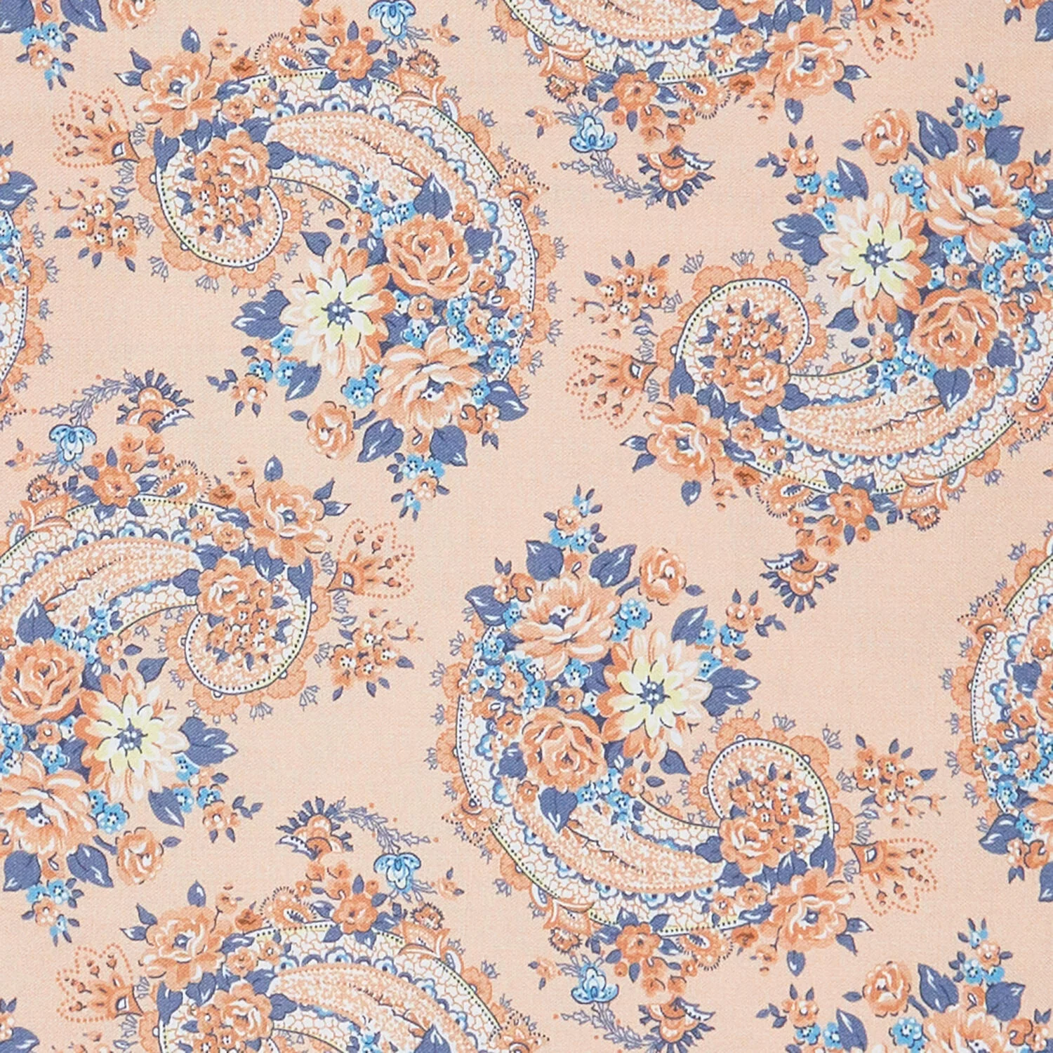 Blossom Bliss - Paisley Rose Peach 2 Yard Cut - Image 2