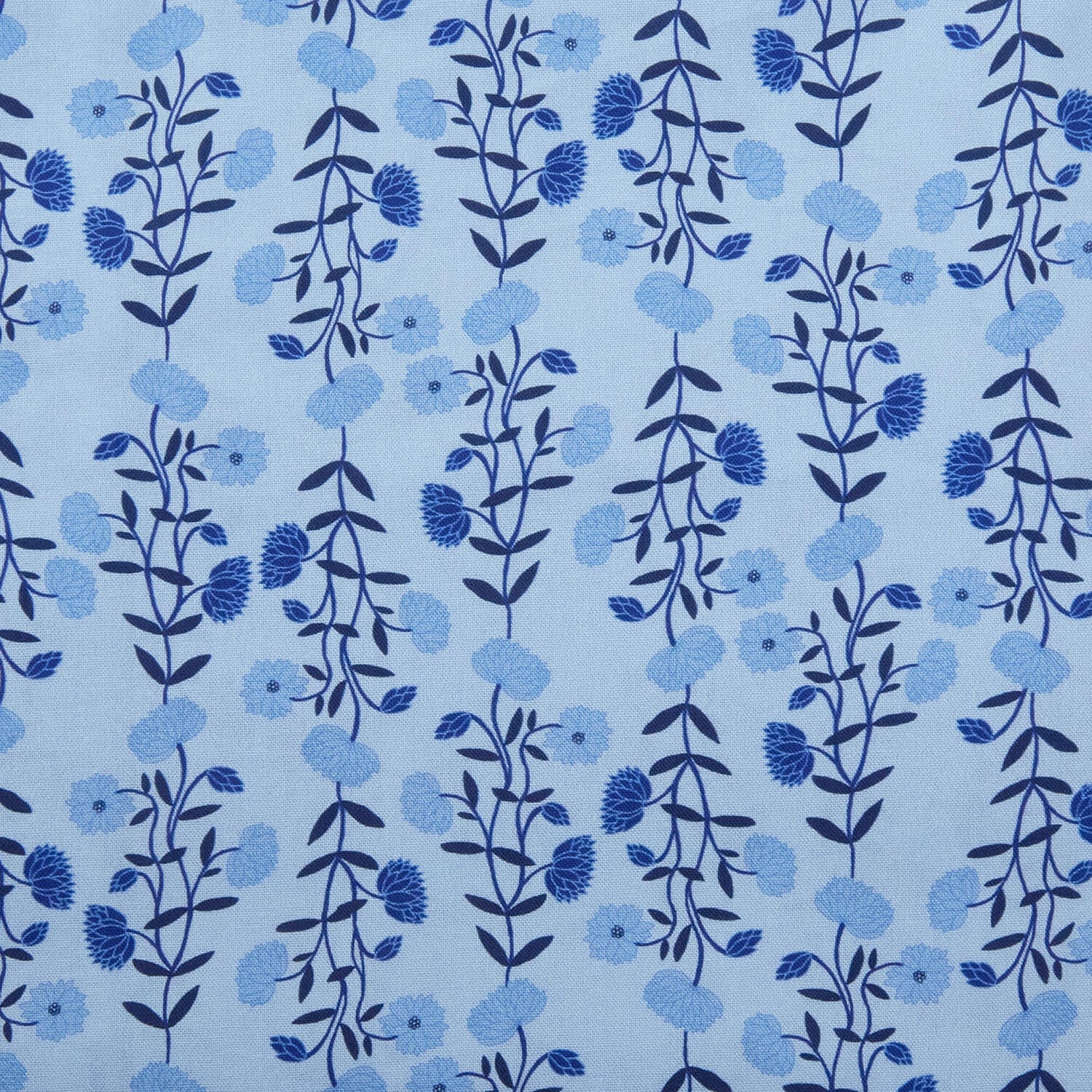 Blossoms Bloom - Flowers Light Blue 2 Yard Cut - Image 2