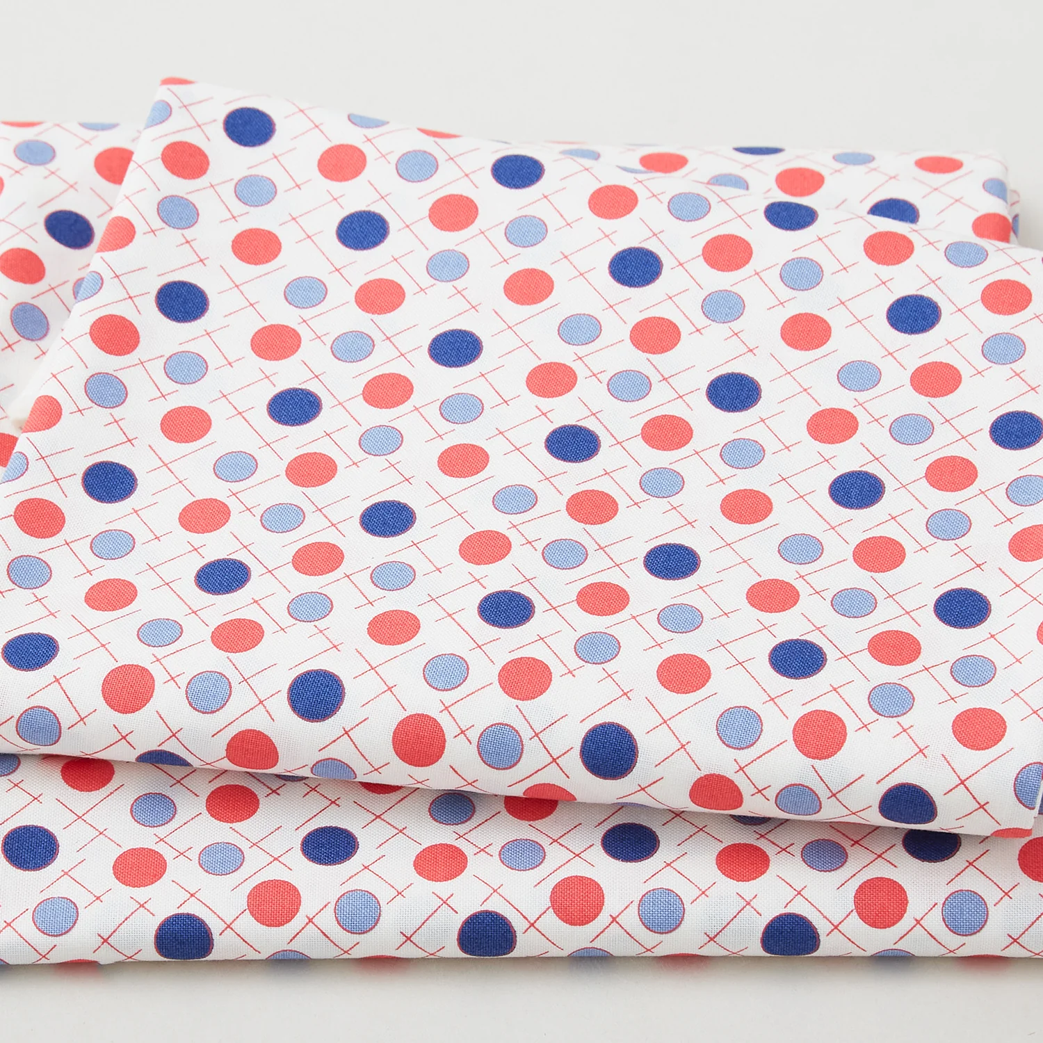 Blossoms - Polka Dot Red/Blue 2 Yard Cut