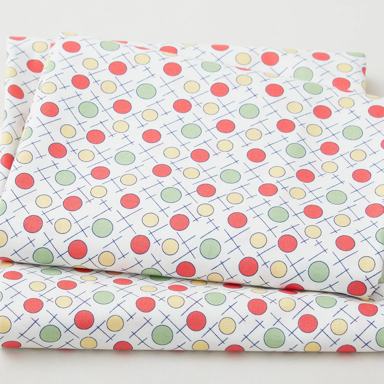 Blossoms - Polka Dot Red/Green 2 Yard Cut