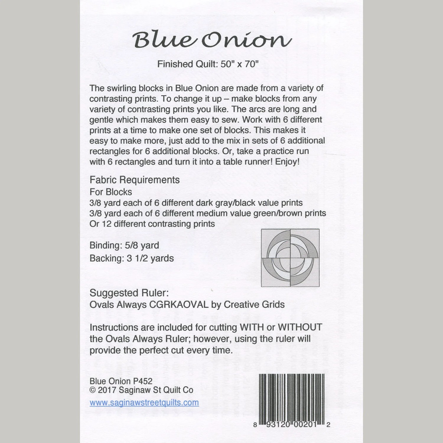 Blue Onion Quilt Pattern - Image 2
