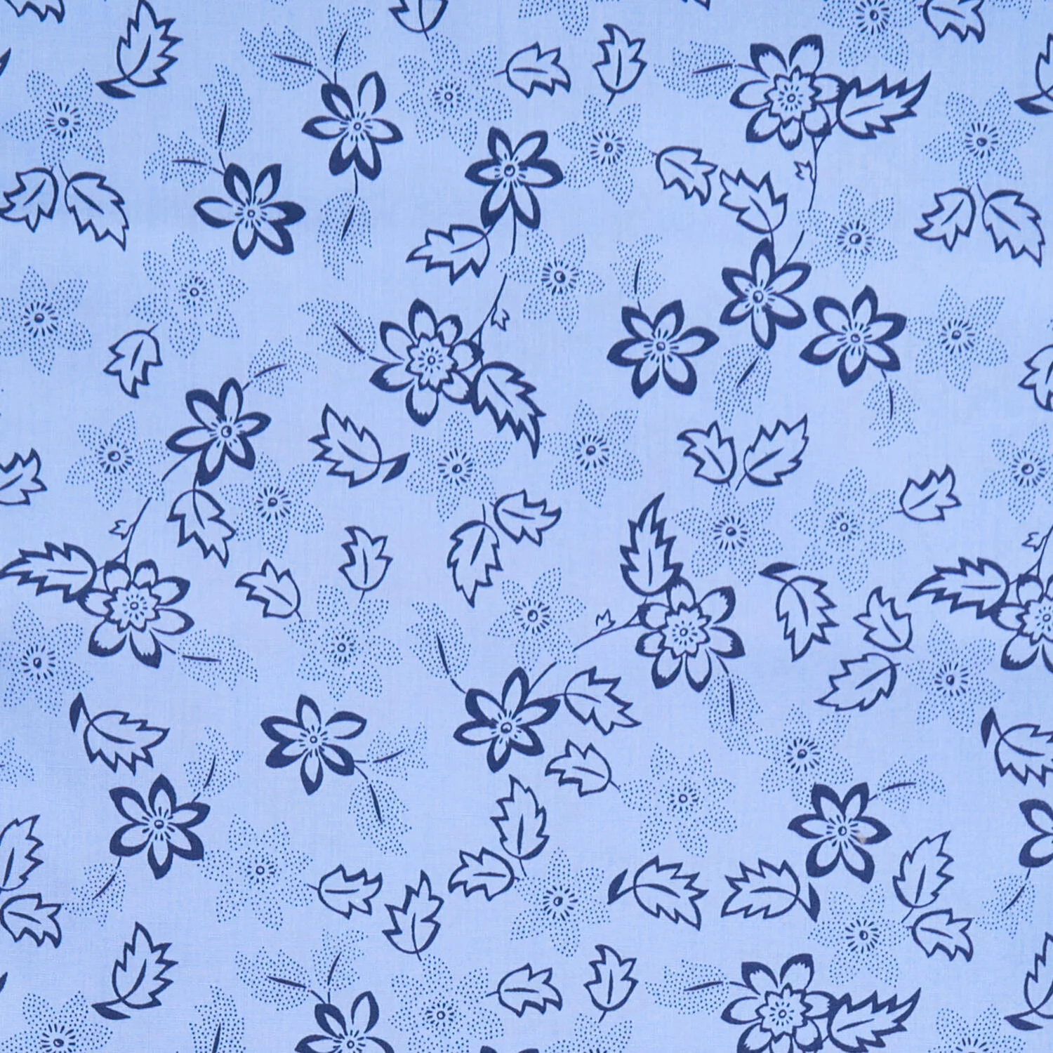 Blue Rhapsody - Dotted Blossoms Medium Blue 2 Yard Cut - Image 2