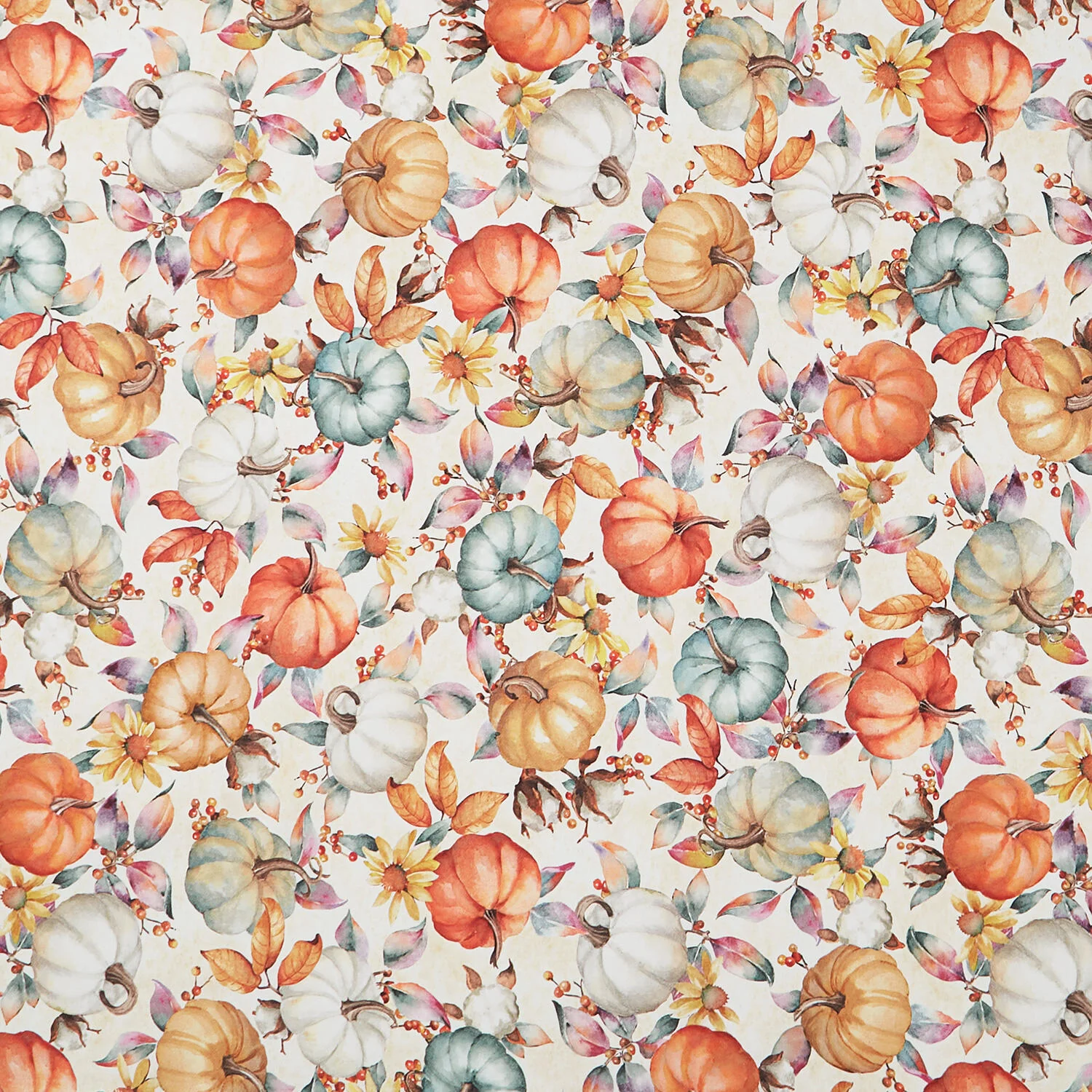 Bountiful - Pumpkin Patch Ecru Yardage