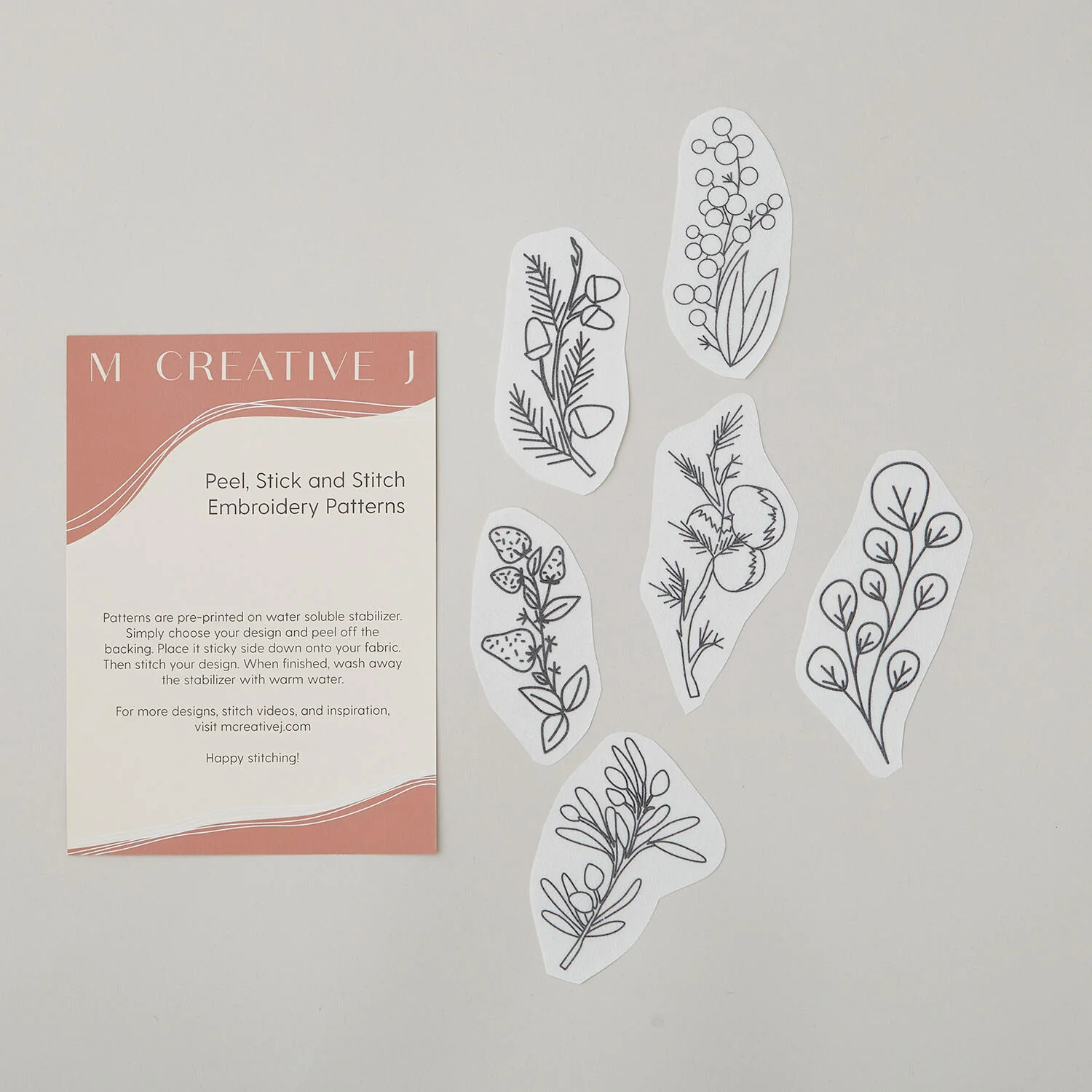Branch Botanicals Stick and Stitch Embroidery Pattern - Image 3