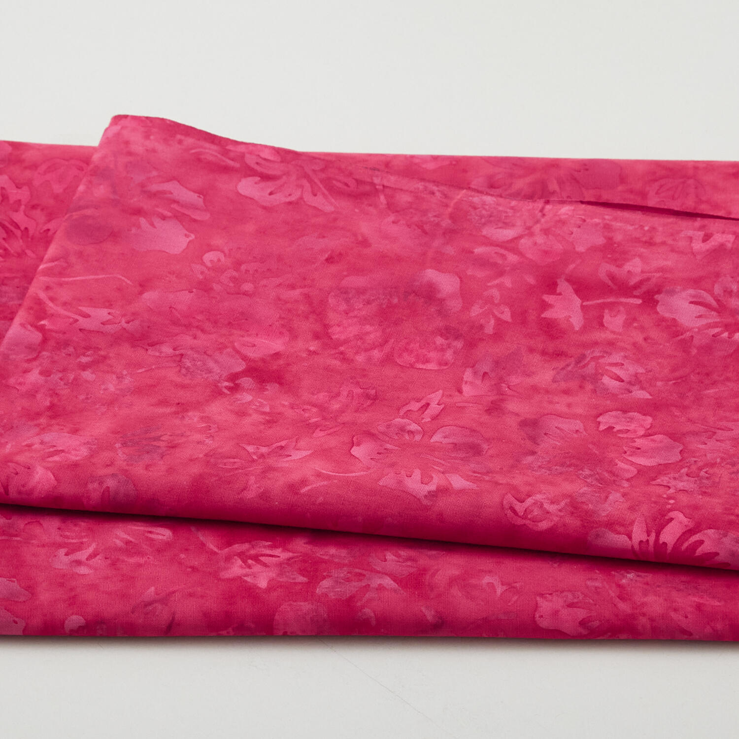 Bright Red Large Floral Batik - 1 Yard Cut