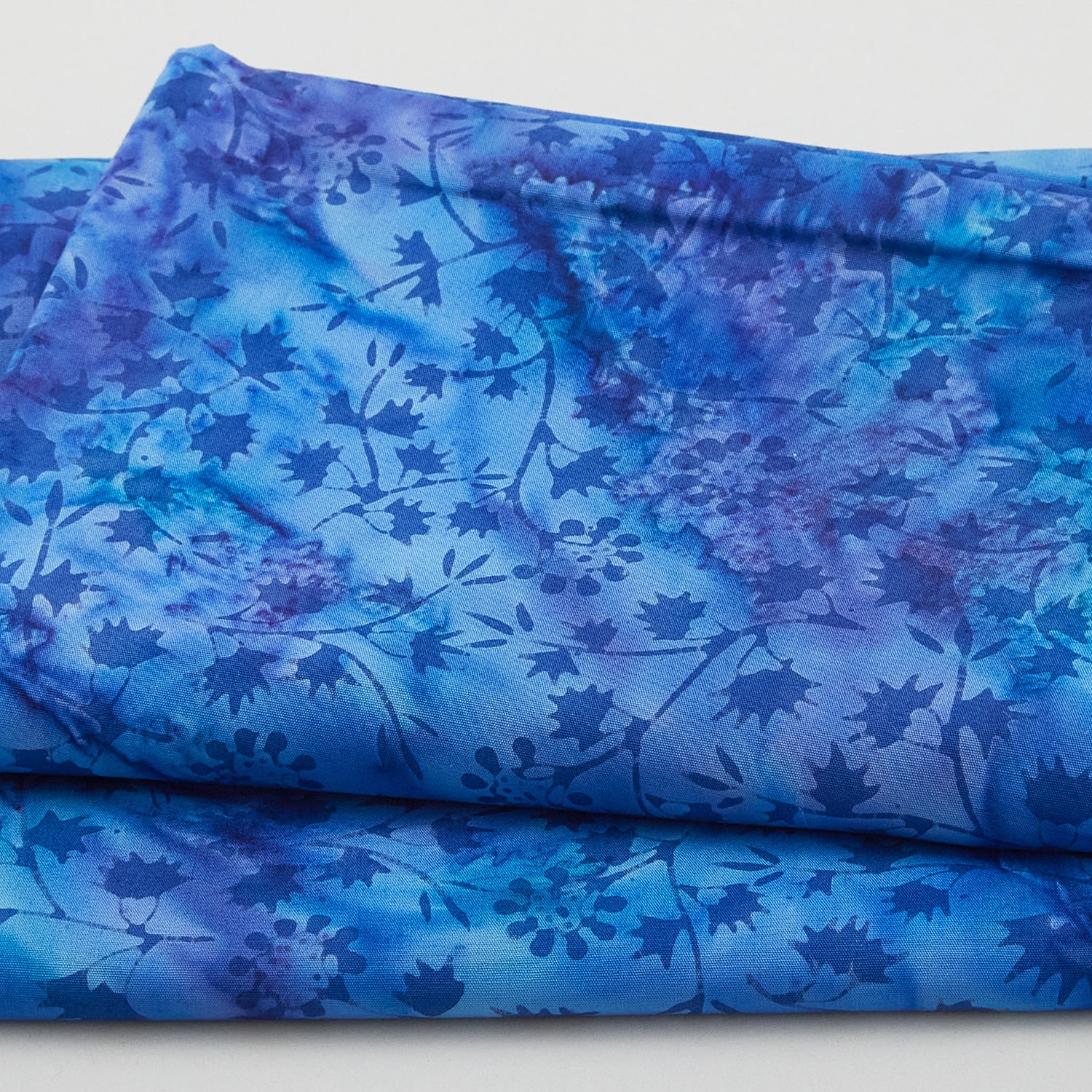 Brilliant Gems Batiks - Star Flowers French Blue 2 Yard Cut