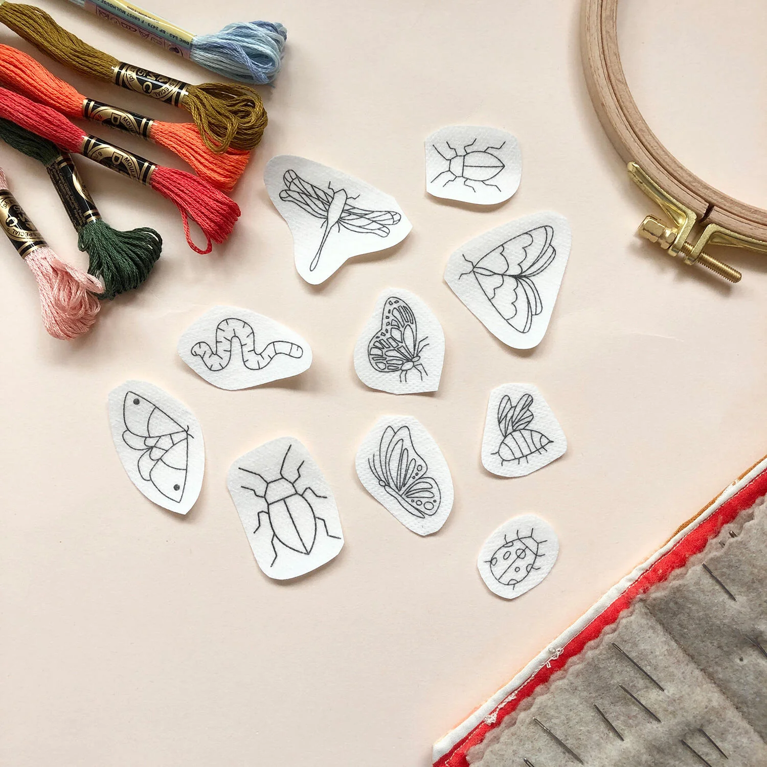 Bugs Stick and Stitch Embroidery Pattern - Image 2