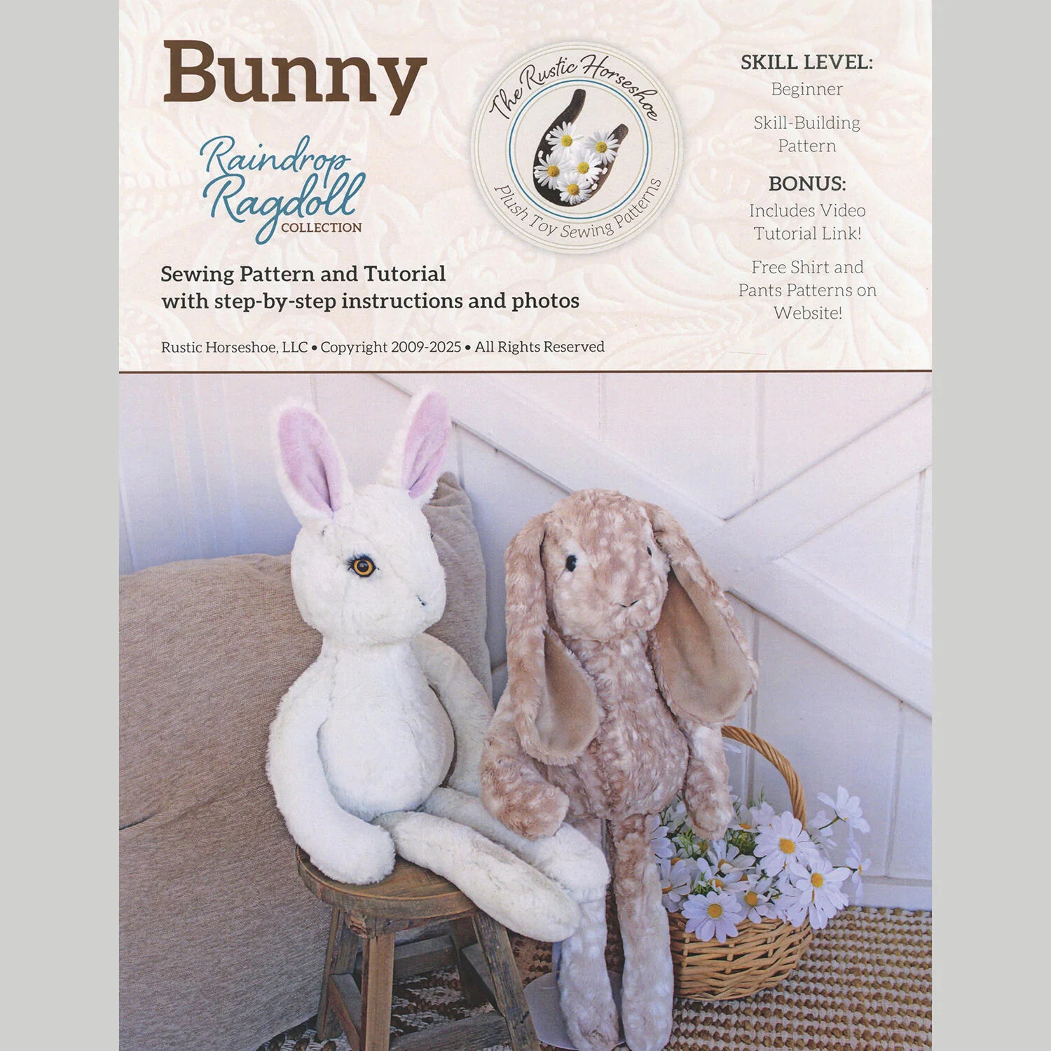 Bunny Raindrop Ragdoll Pattern