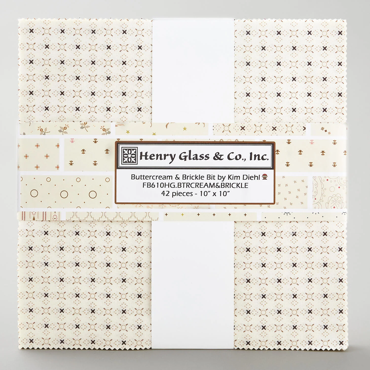 Buttercream and Brickle Bits Basics 10" Squares - Image 2
