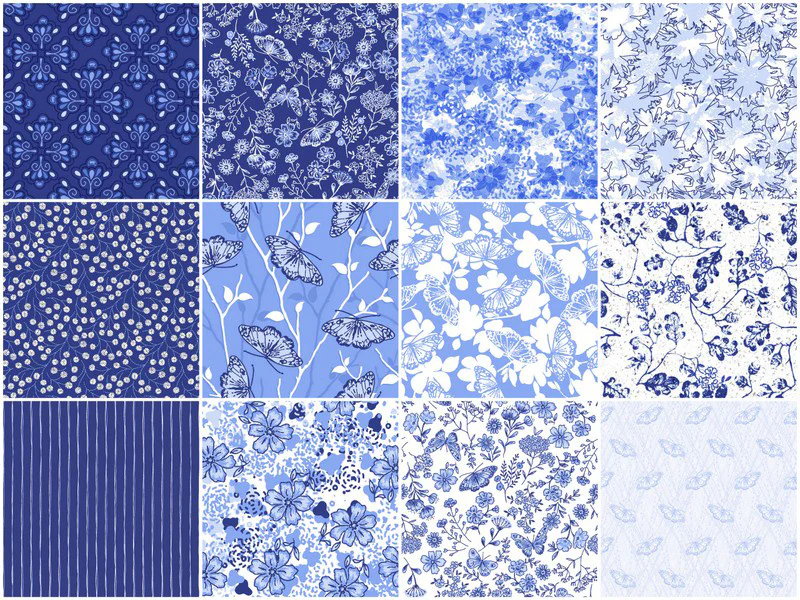 Butterfly Blues Favorites 5" Squares - Image 3