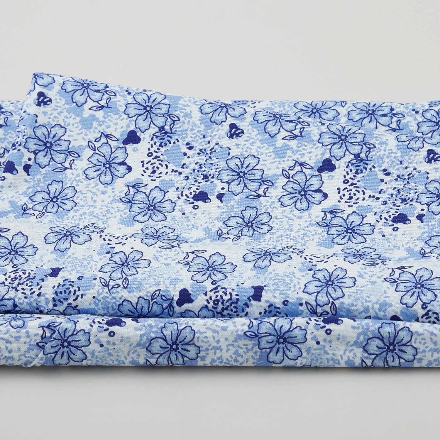 Butterfly Blues Favorites - Dotted Floral White 2 Yard Cut