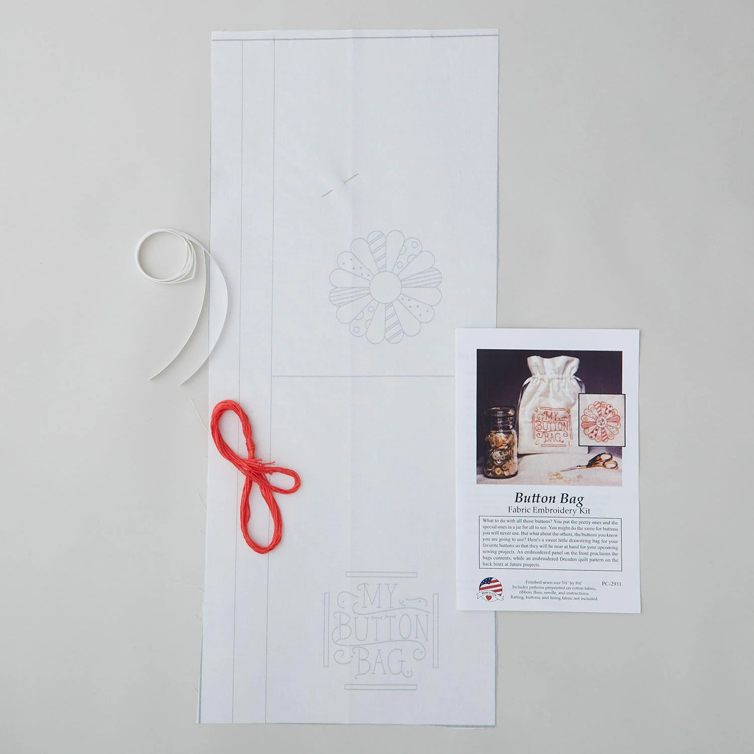 Button Bag Embroidery Kit - Image 3