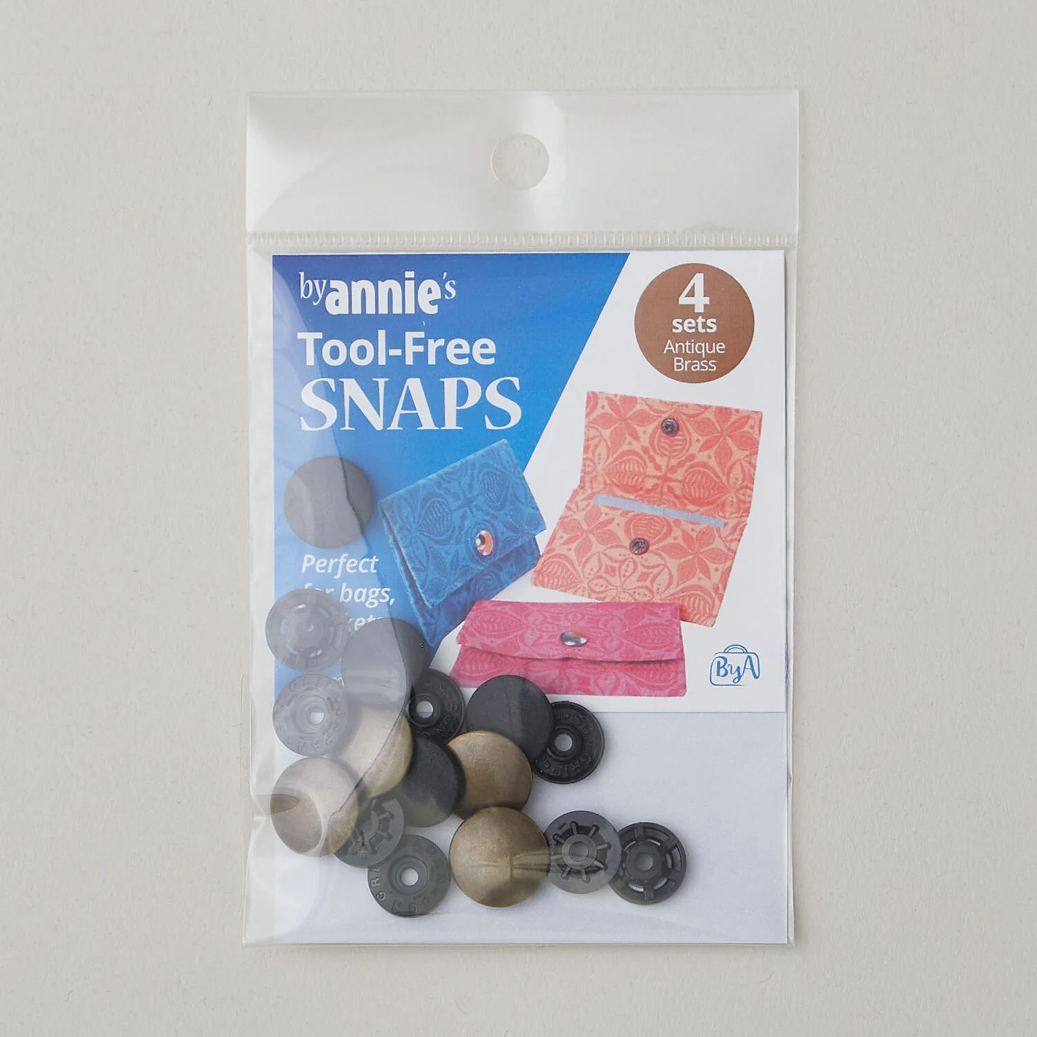 ByAnnie Antique Brass Tool-Free Snaps - Set of Four - Image 2