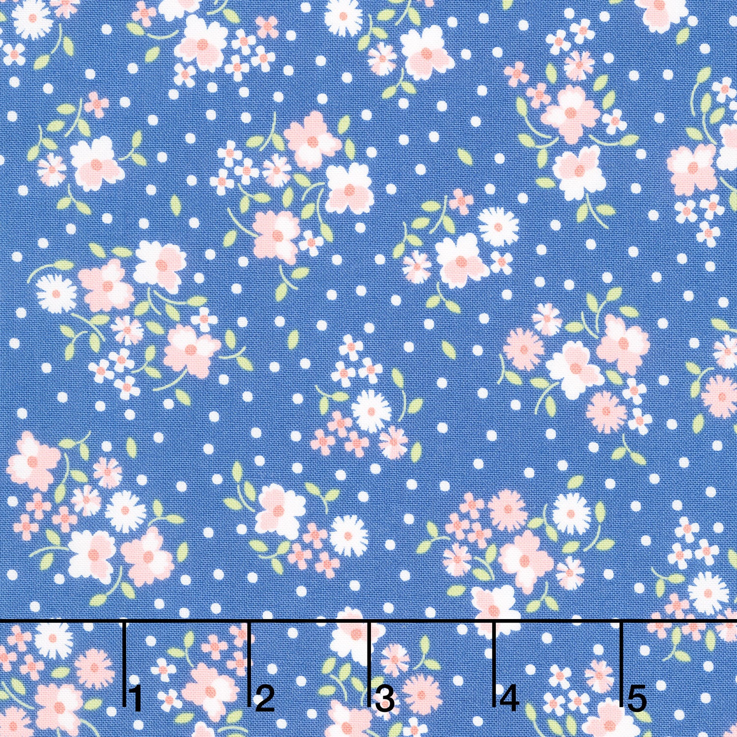 Cali and Co. - Flower Dot Cobalt Yardage