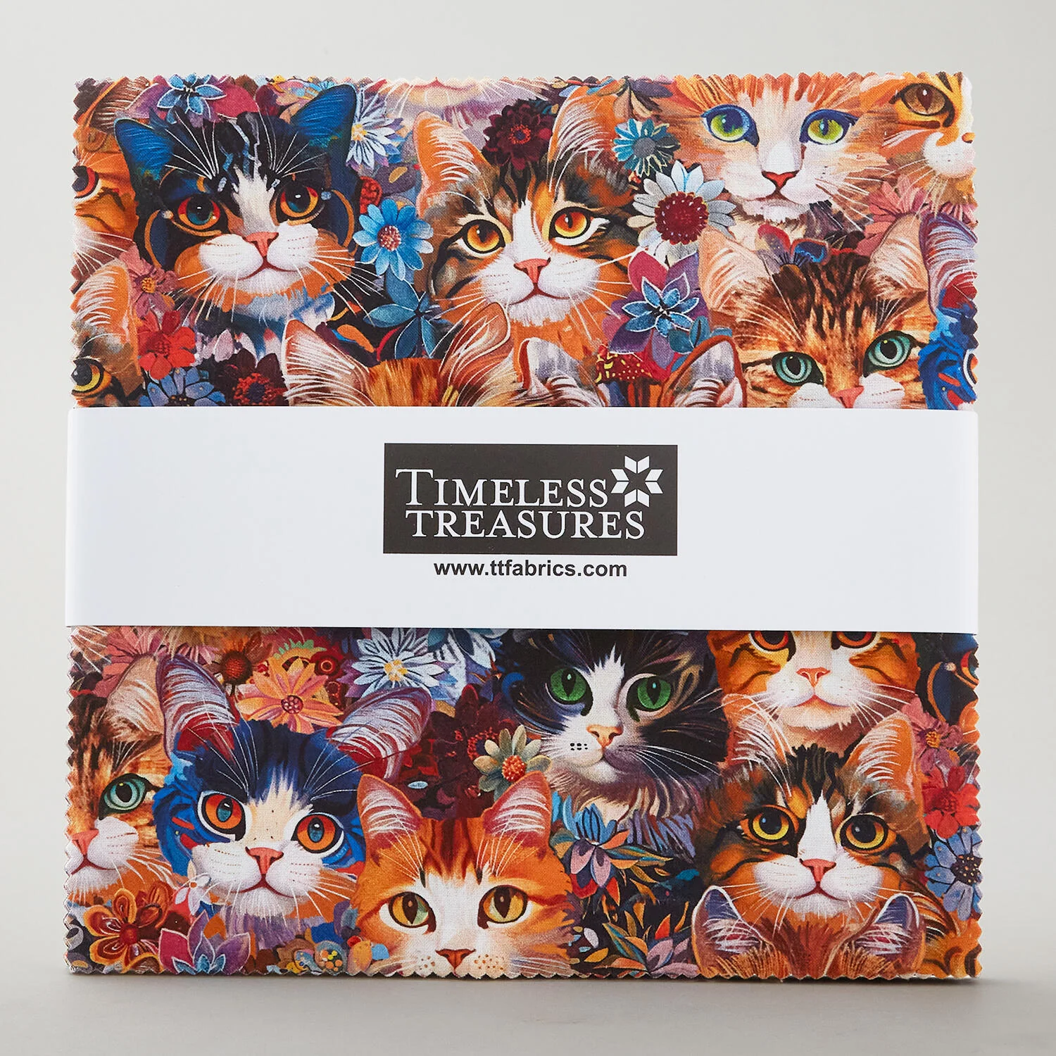 Calico Cat Digitally Printed 10" Squares - Image 2