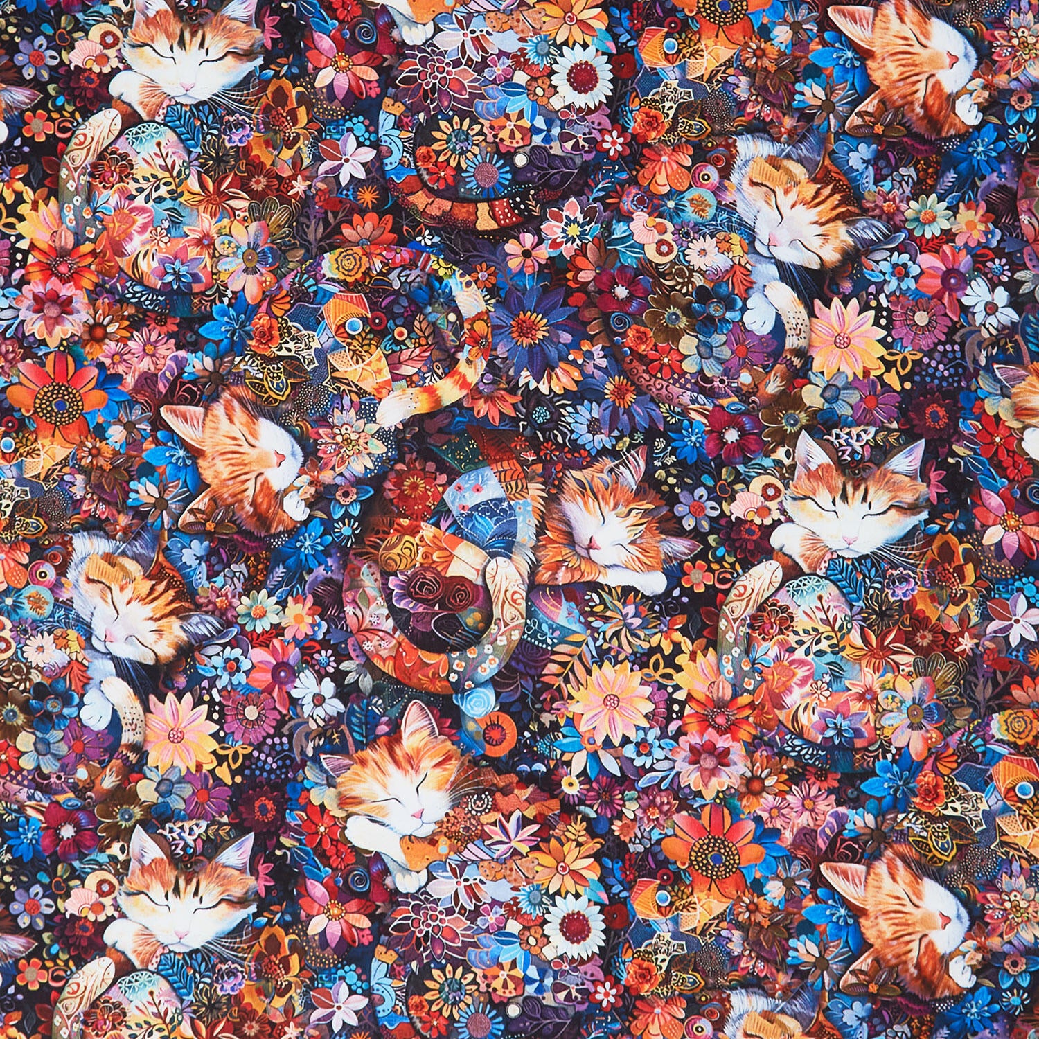 Calico Cat - Cat Floral Multi Yardage