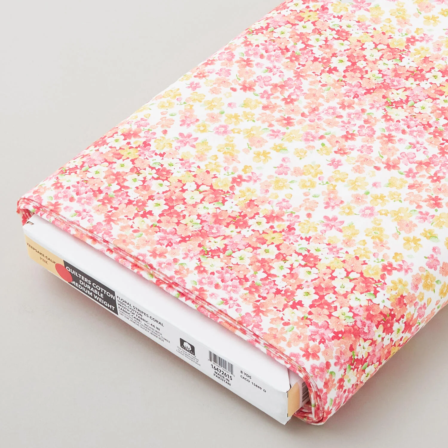 Calico Collection - Floral Stripe Red 8 Yard Bolt