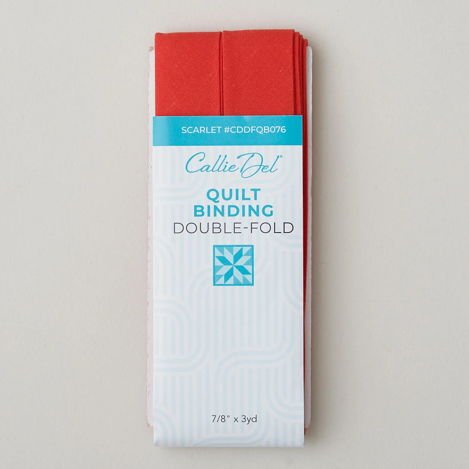 Callie Del Double Fold Quilt Binding 7/8" x 3yd - Scarlet - Image 2