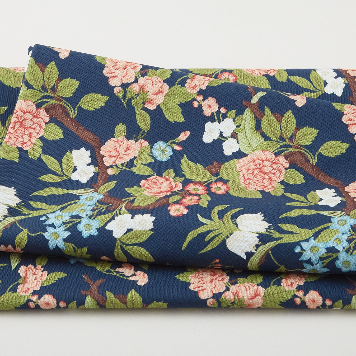 Canterbury - Large Floral Navy 2 Yard Cut