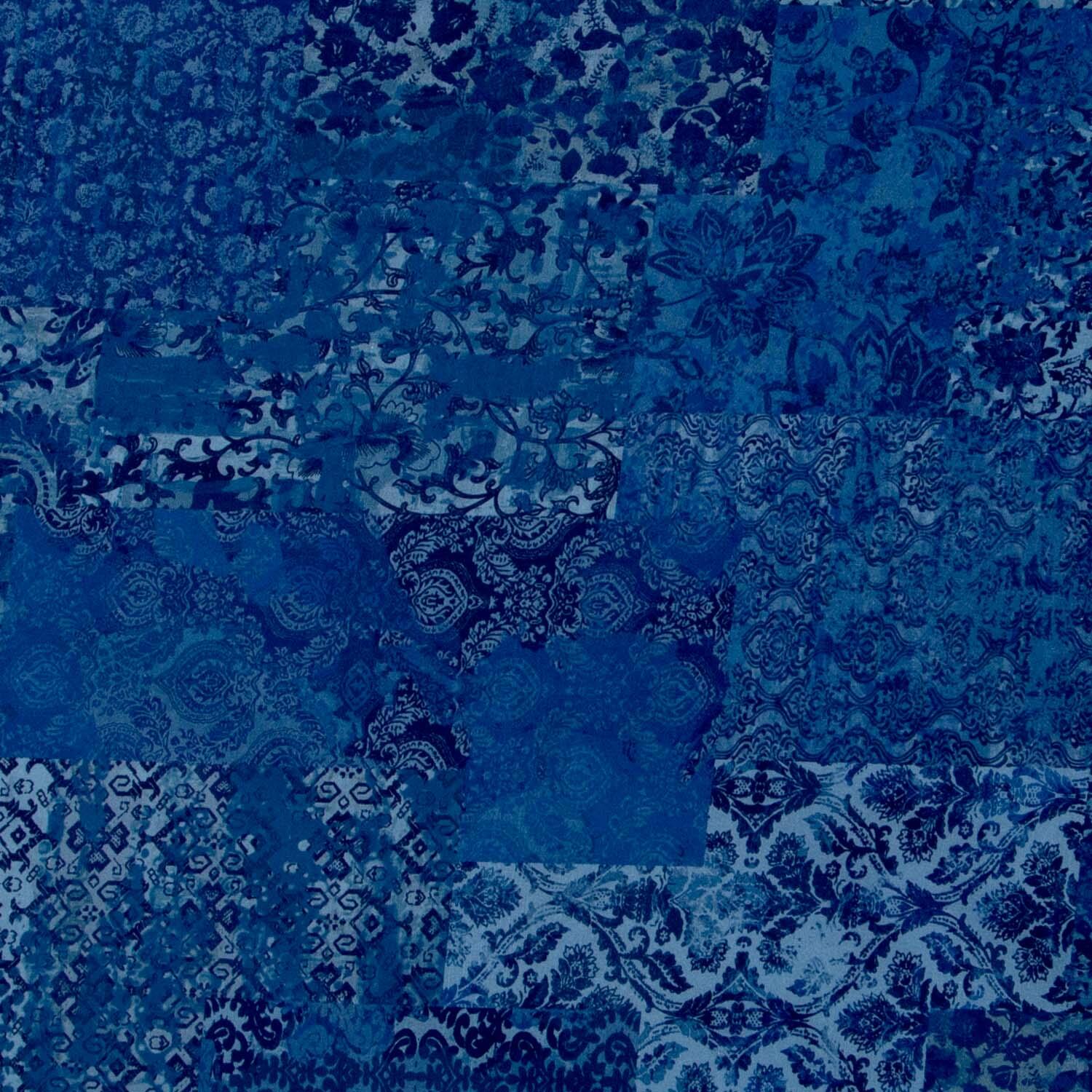 Carpet Bag Romance - Brocade Blue Yardage