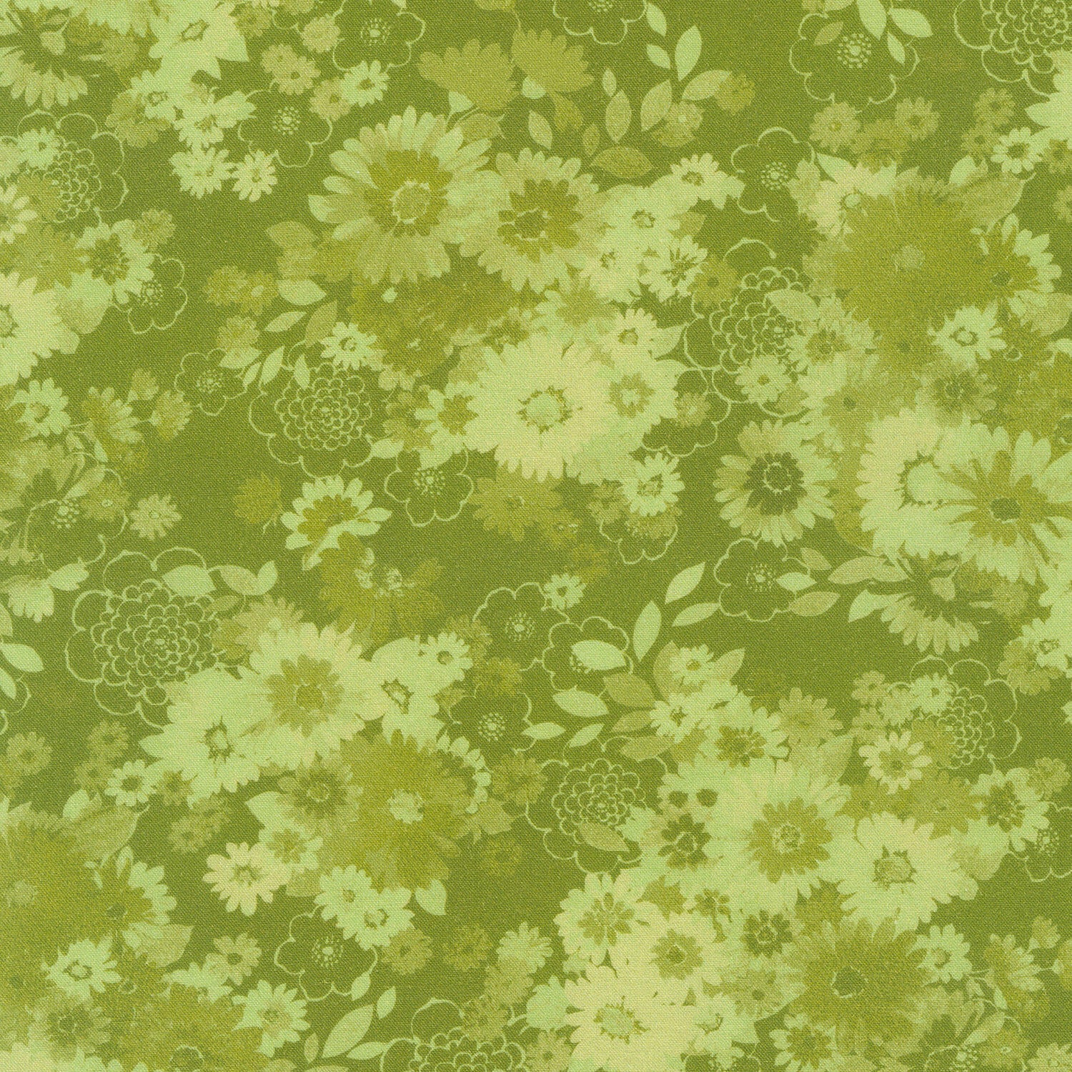 Cascading Flowers - Leaf Yardage