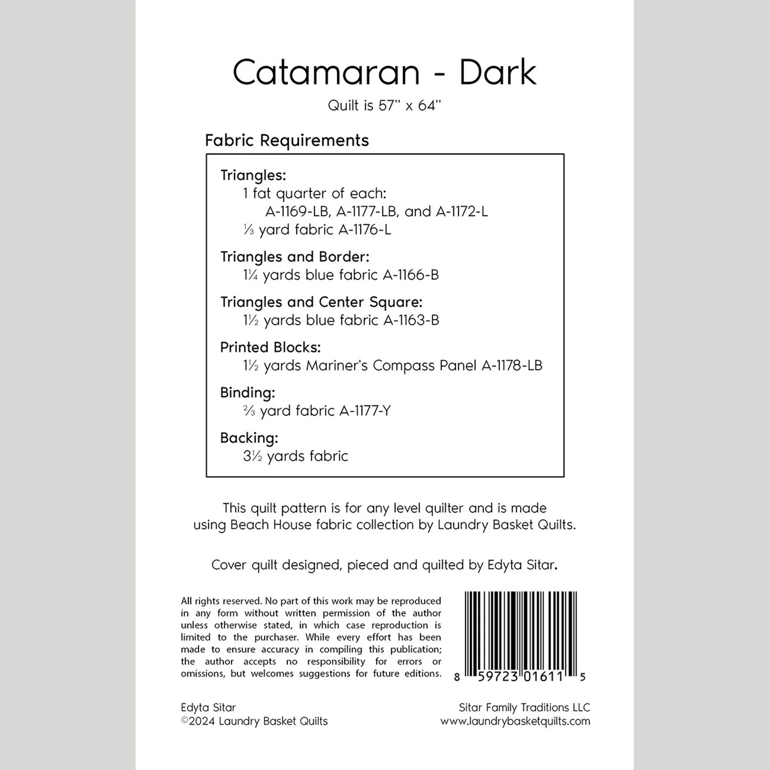 Catamaran - Dark Quilt Pattern - Image 2