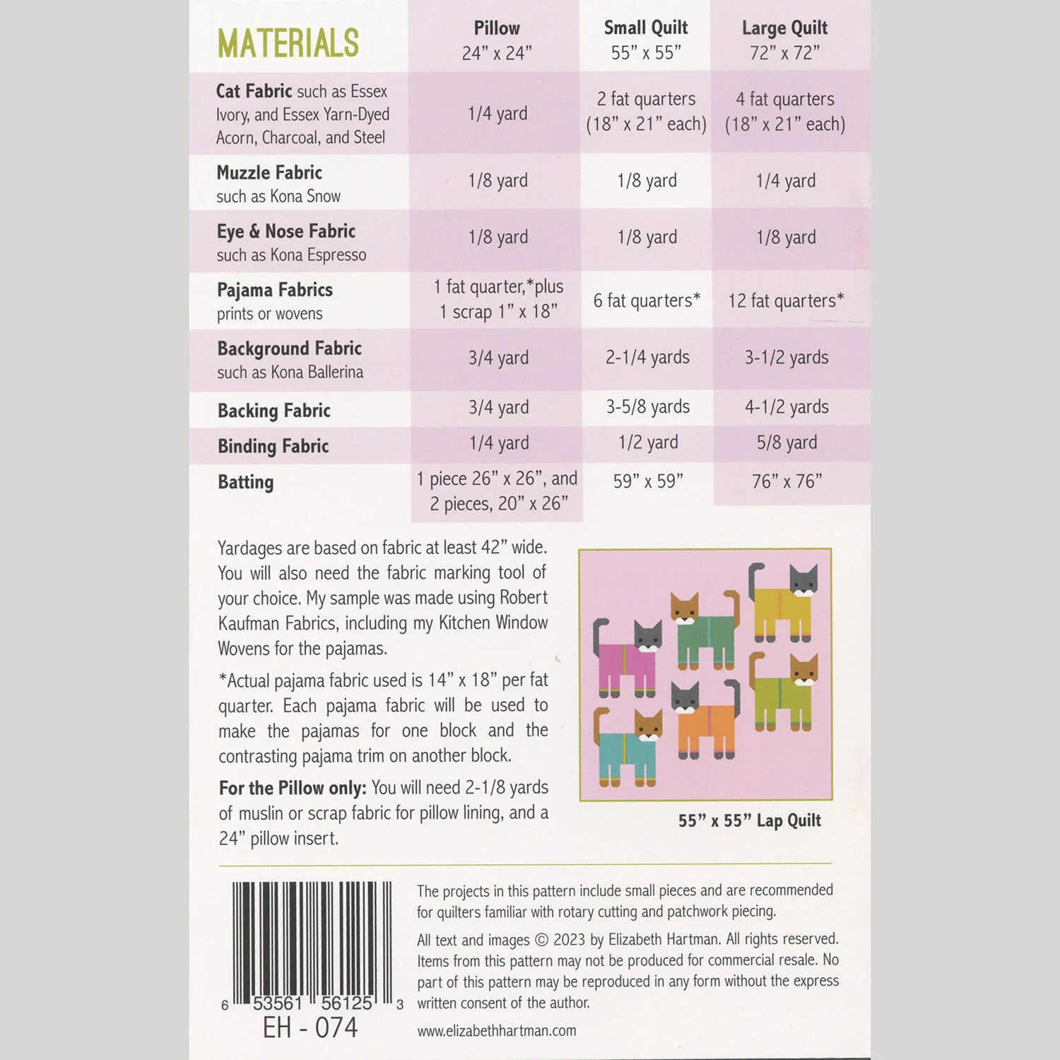 Cats in Pajamas Quilt Pattern - Image 2