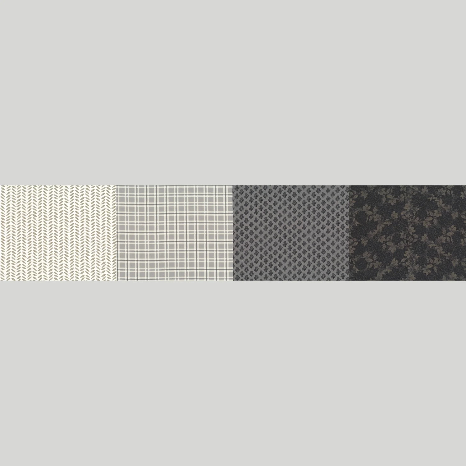 Celebrating 50 Years of Moda - Four In One Blender Print Grey Yardage - Image 2