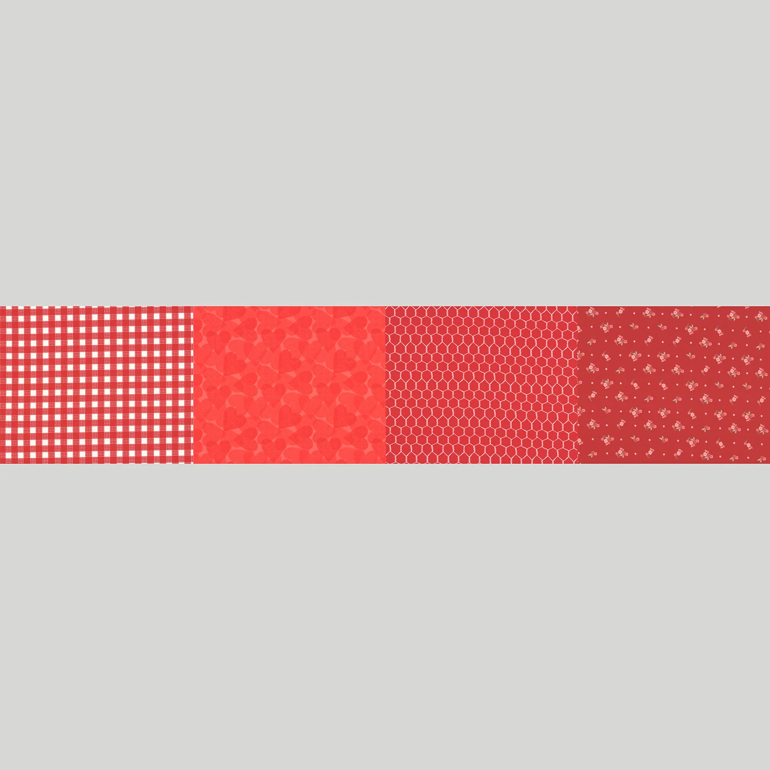Celebrating 50 Years of Moda - Four In One Blender Print Red Yardage - Image 2
