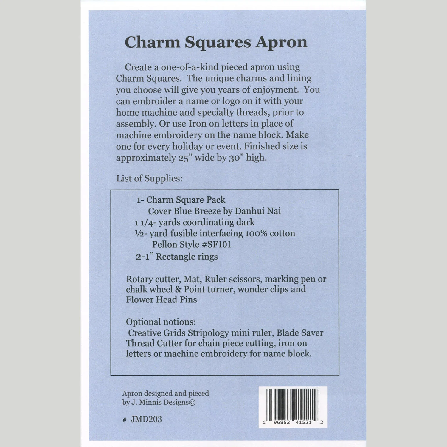 Charm Squares Apron Pattern - Image 2