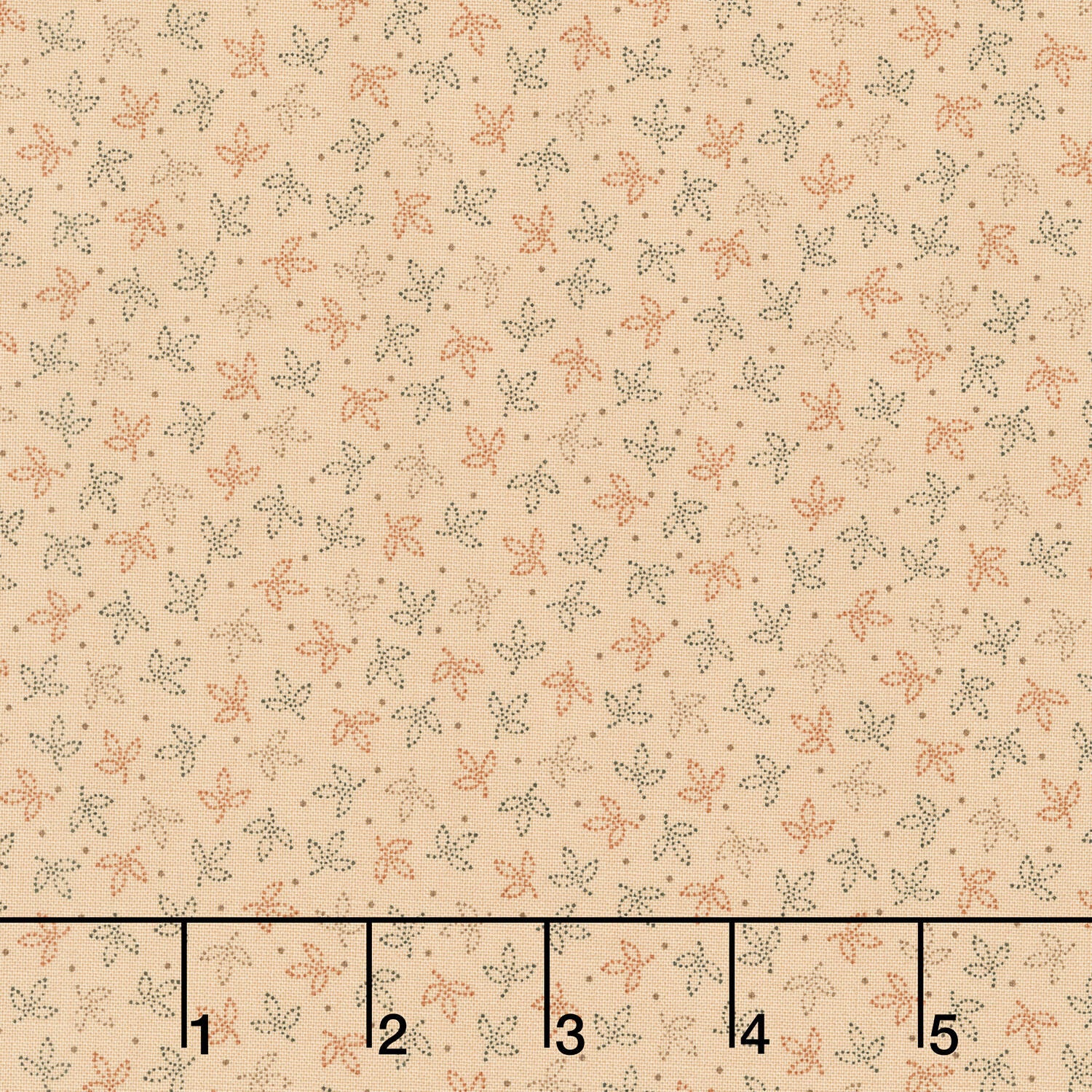 Cheddar & Coal III - Leaves Beige Yardage