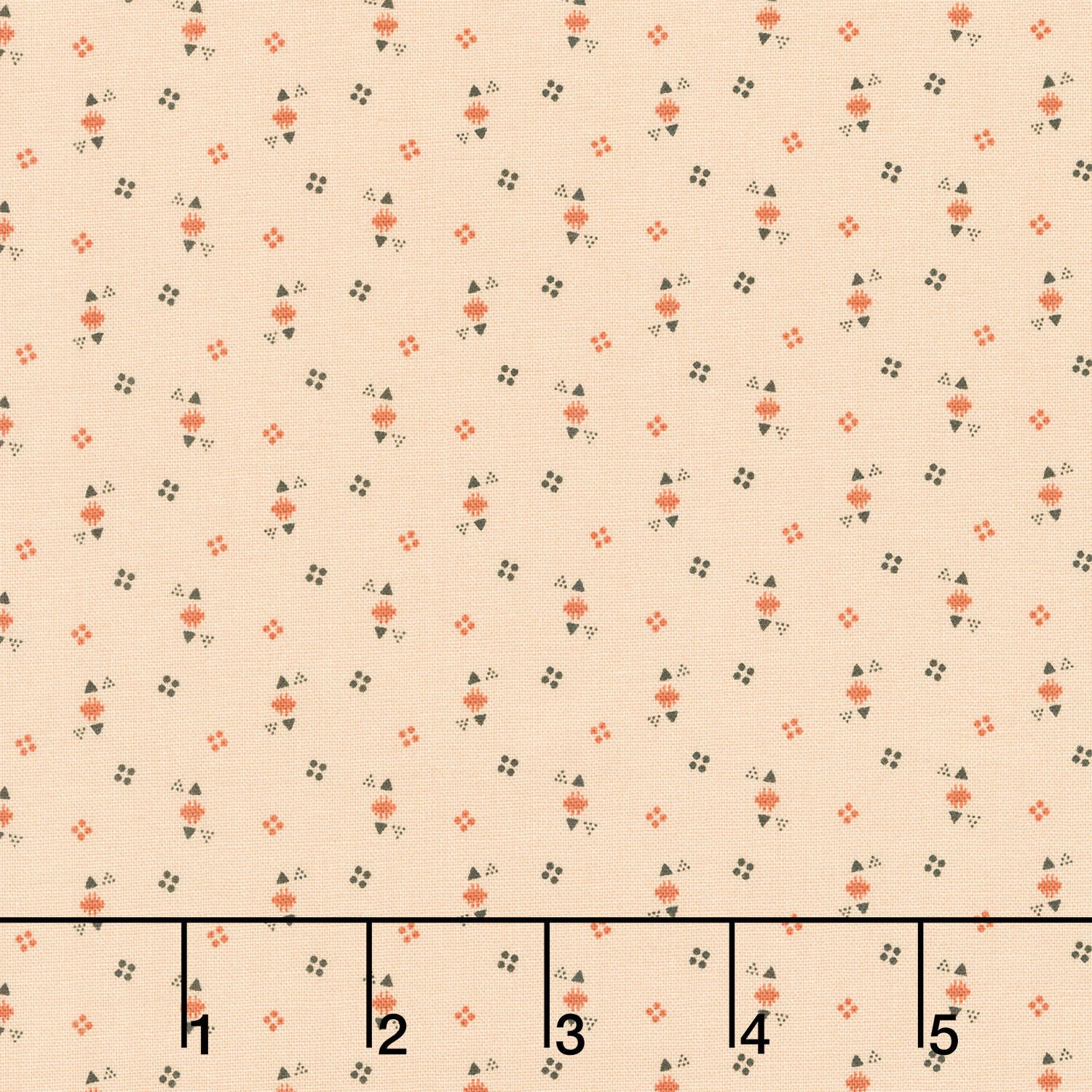 Cheddar & Coal III - Triangle Dots Cream Yardage