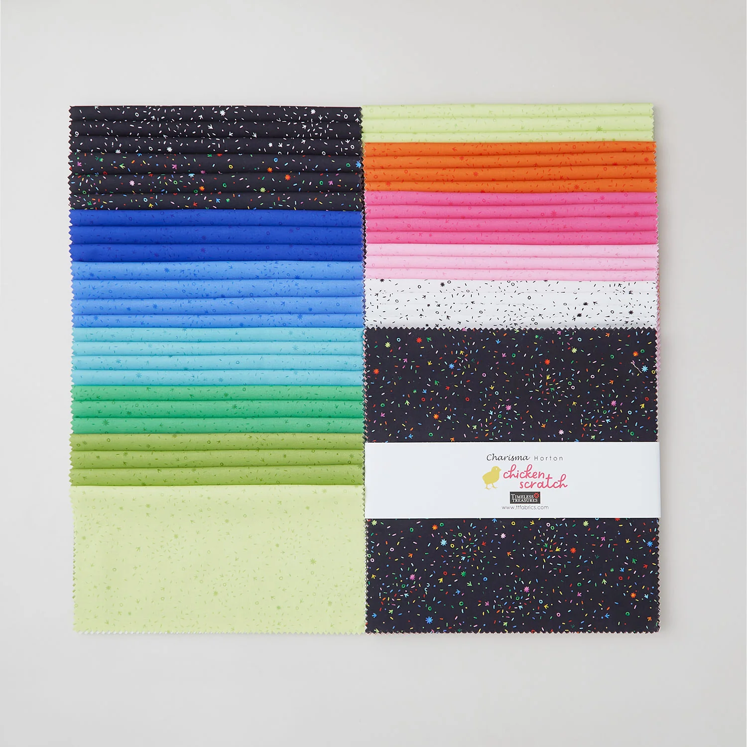 Chicken Scratch Bright 10" Squares