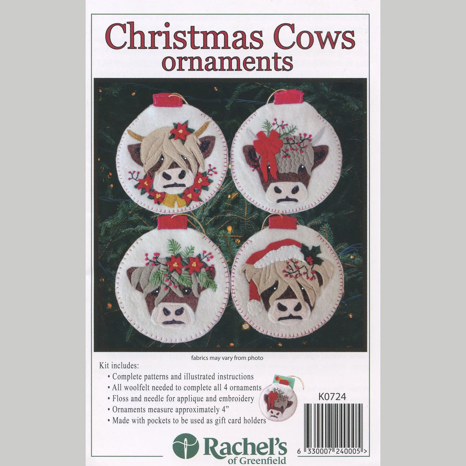 Christmas Cows Ornaments Kit - Image 3