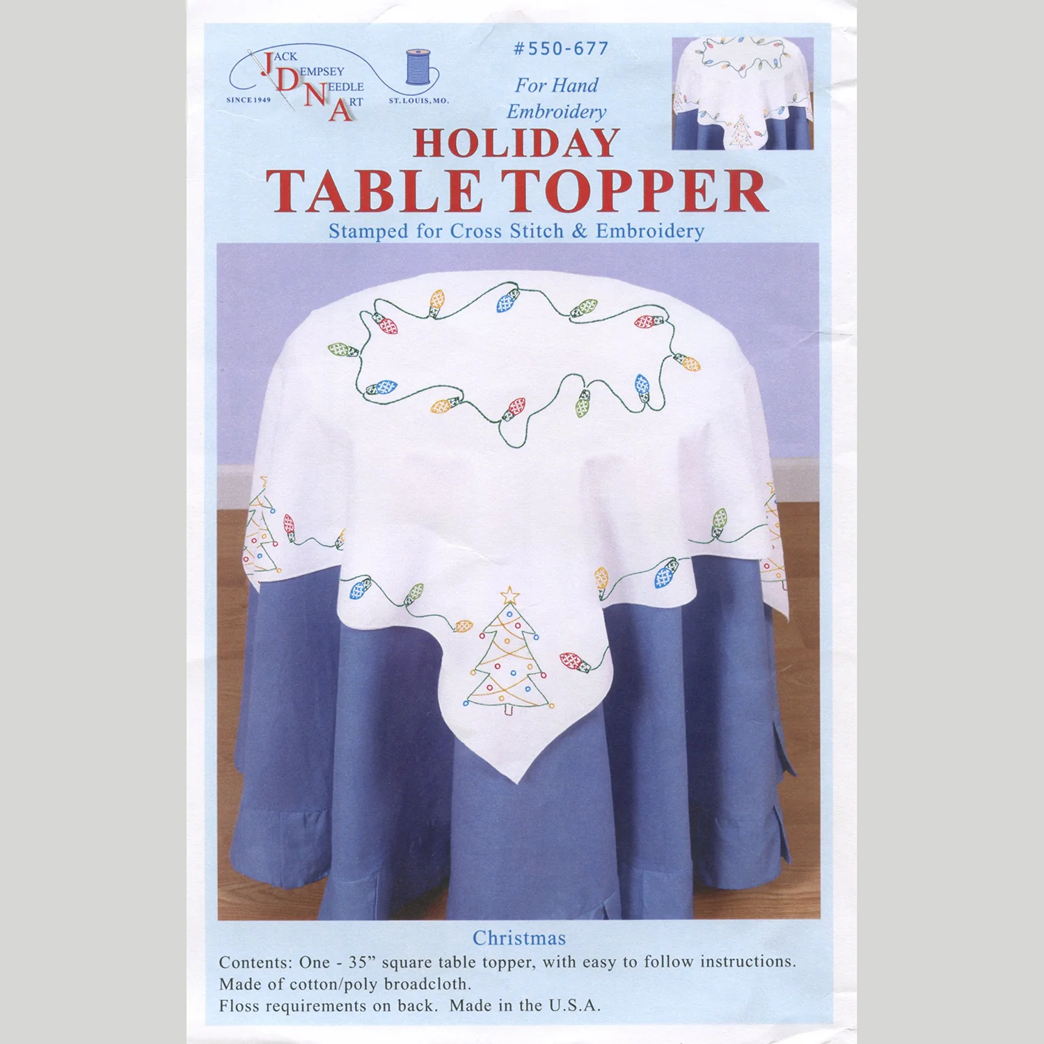 Christmas Embroidery Table Topper Kit - Image 4