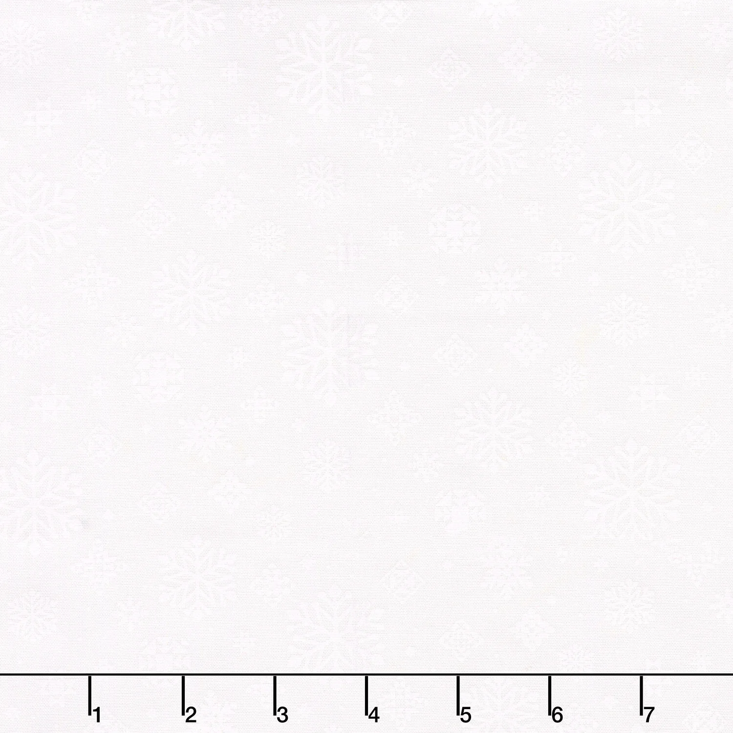 Christmas In Quilt Town - Snowflakes White on White Yardage