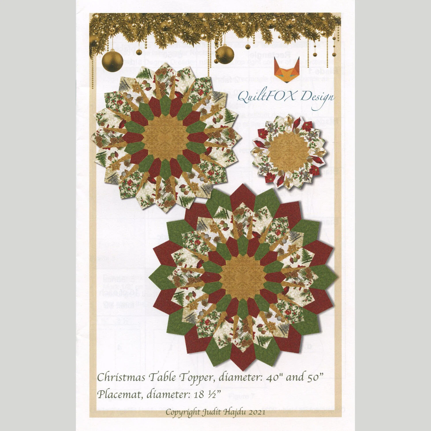 Christmas Table Topper and Placemats Pattern