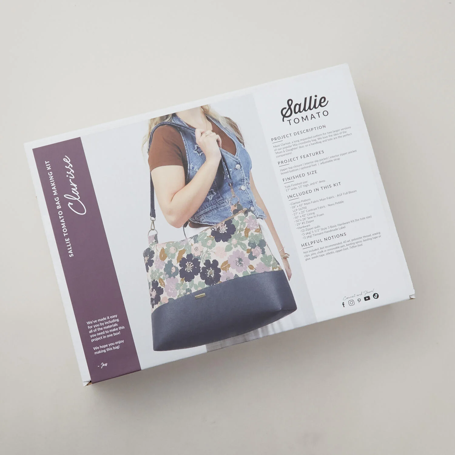 Clarisse Crossbody Bag Kit - Garden/Navy - Image 3