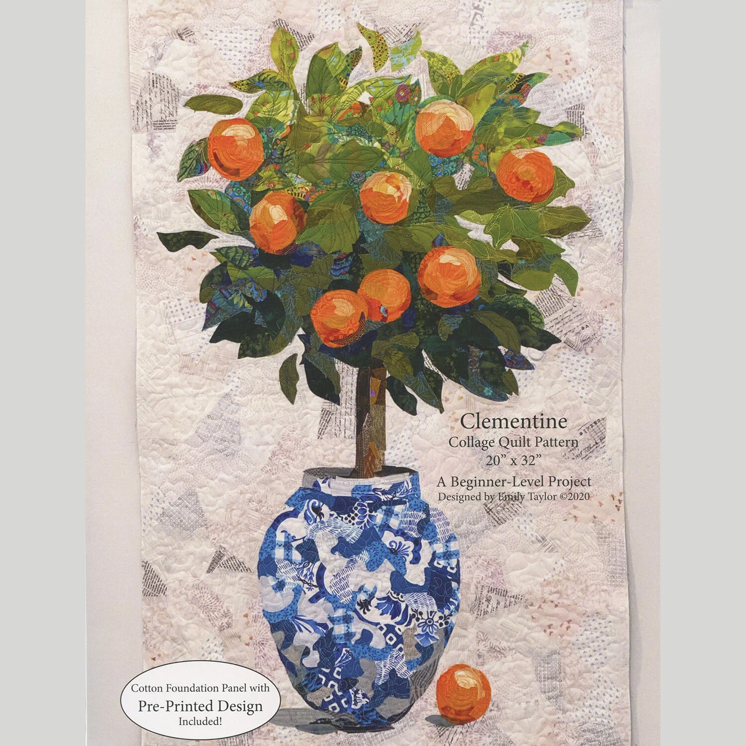 Clementine Collage Quilt Foundation Panel Pattern