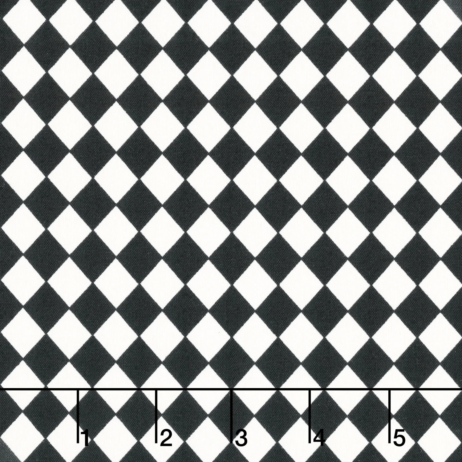 Coffee Life - Diamond Check White Black Yardage