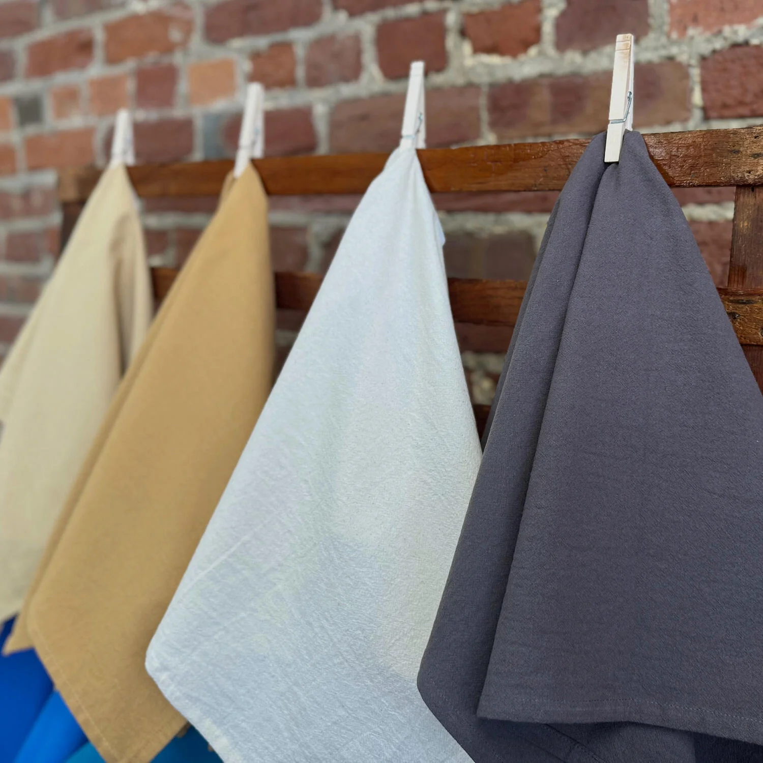 Color Dyed Flour Sack Dishtowel - Natural - Image 4